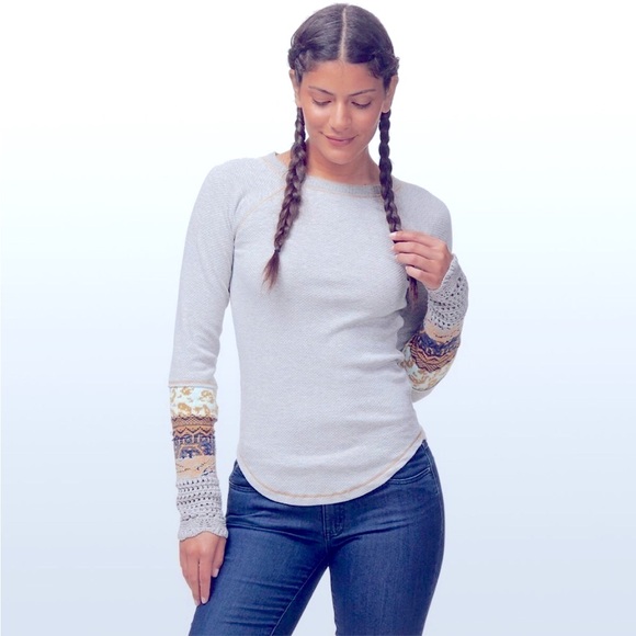FREE PEOPLE IN THE MIX KNIT THERMAL - Picture 1 of 4